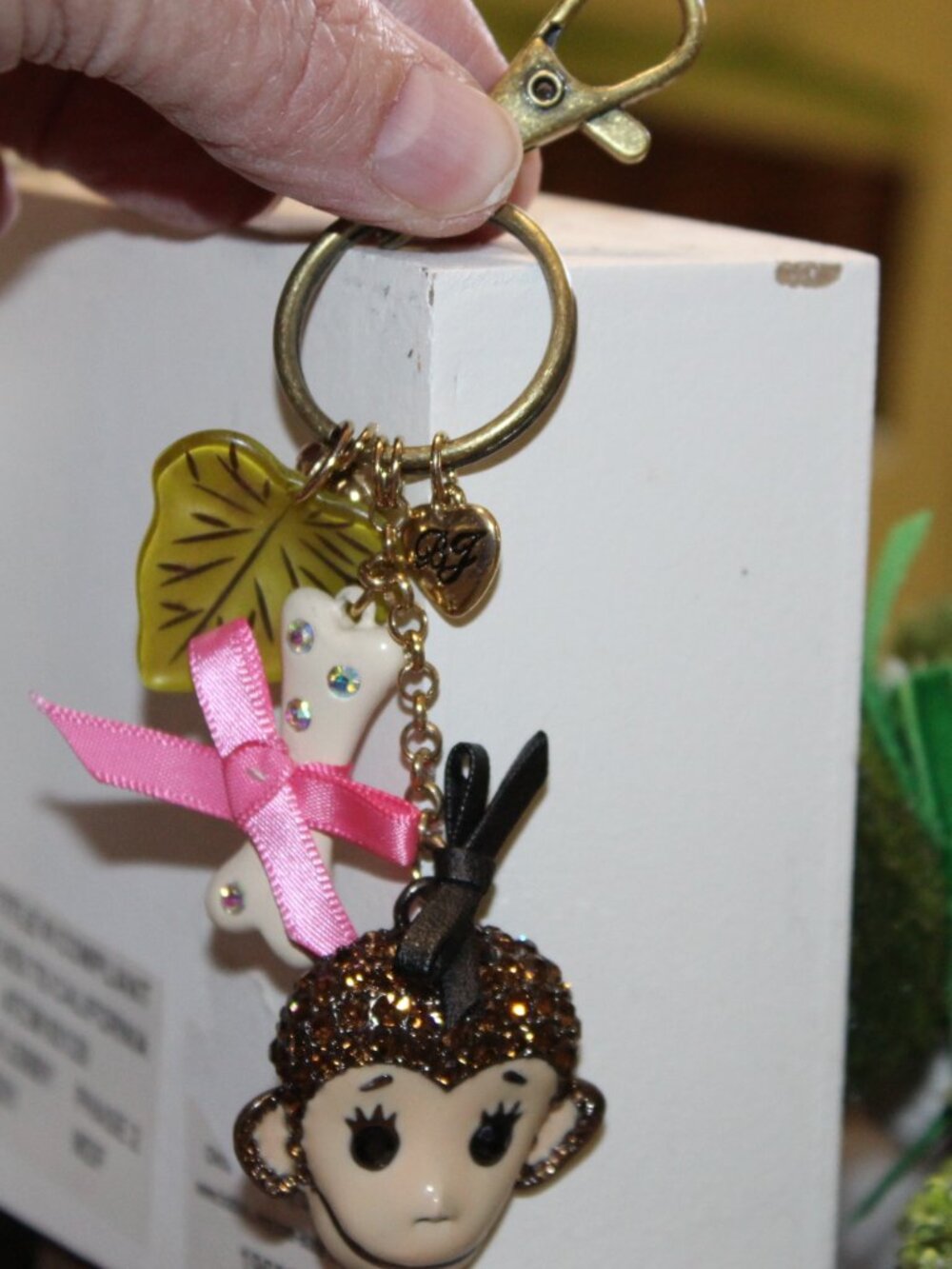 NWOT Betsey Johnson Monkey bag charm/key chain FUN! - Picture 2 of 11